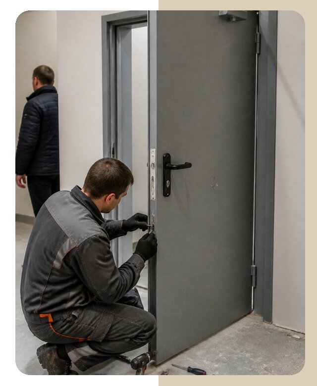 Ремонт противопожарной двери в Белогорске по цене 6631 р. | ДвериЛегко-Бгк